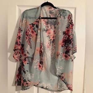 Floral Chiffon Boutique Style Kimono Cardigan